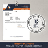 Letter to 3P Adjuster